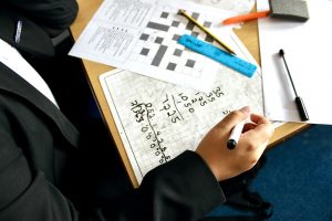 Maths Worksheet On Desk